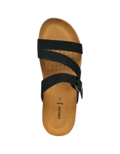 Fashion Mules hautes cuir noir GEOX Sandales