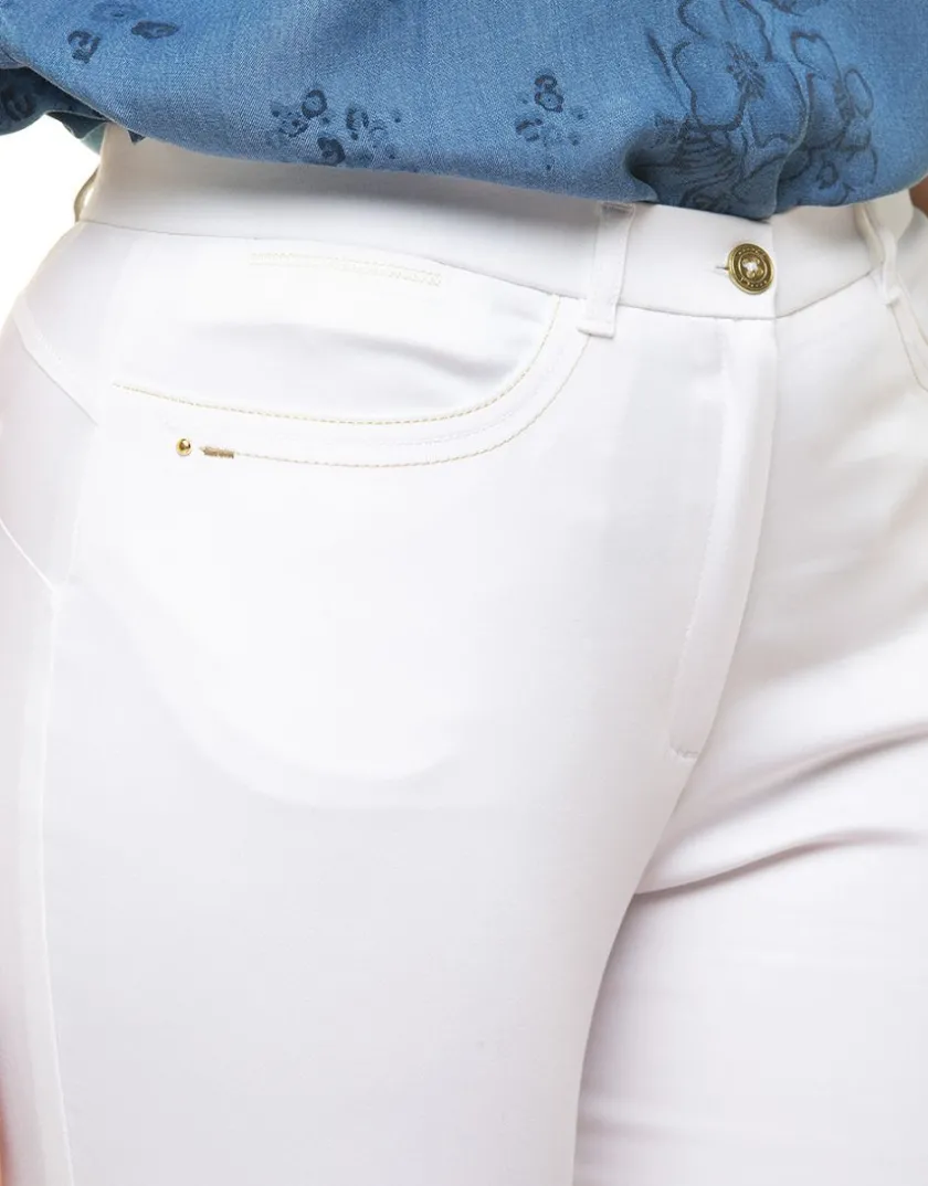 Hot Pantacourt blanc stretch Pantacourts