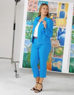 Fashion Pantacourt bleu azur Pantacourts