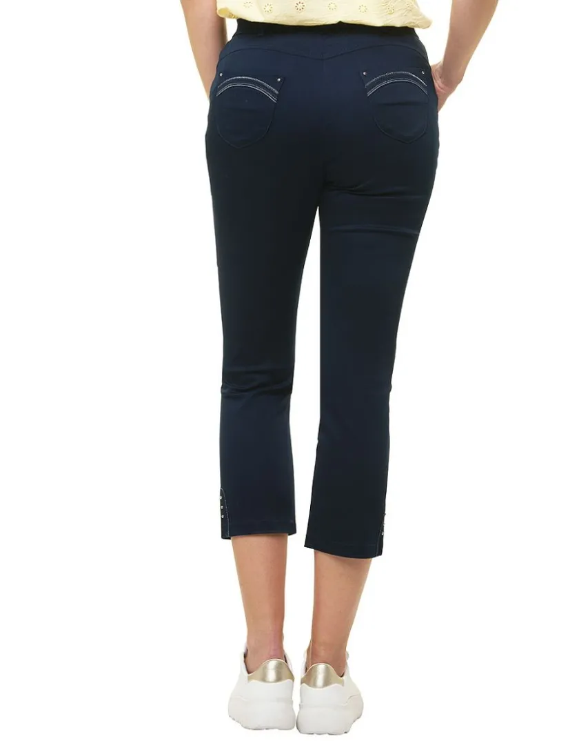 Discount Pantacourt bleu coton Pantacourts