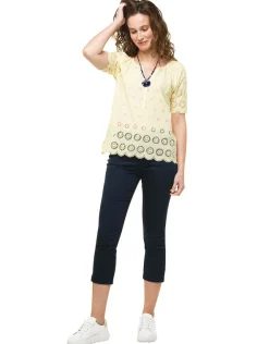 Discount Pantacourt bleu coton Pantacourts