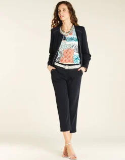 Outlet Pantacourt bleu fluide Pantacourts