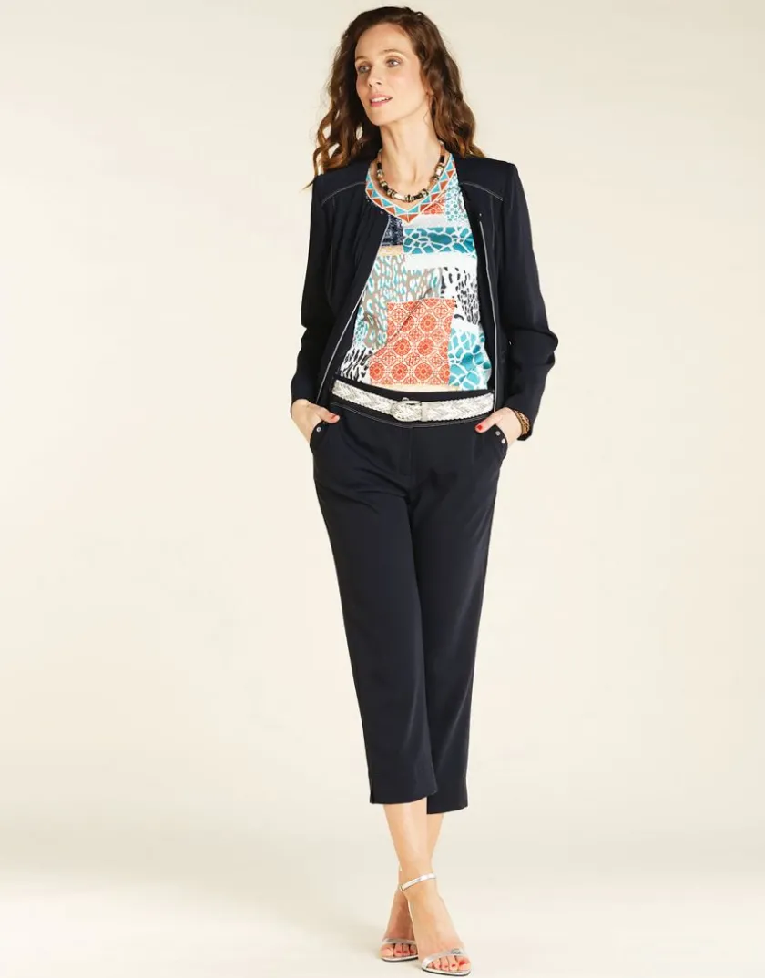 Outlet Pantacourt bleu fluide Pantacourts