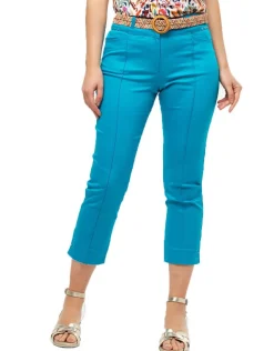 Best Pantacourt bleu stretch Pantacourts