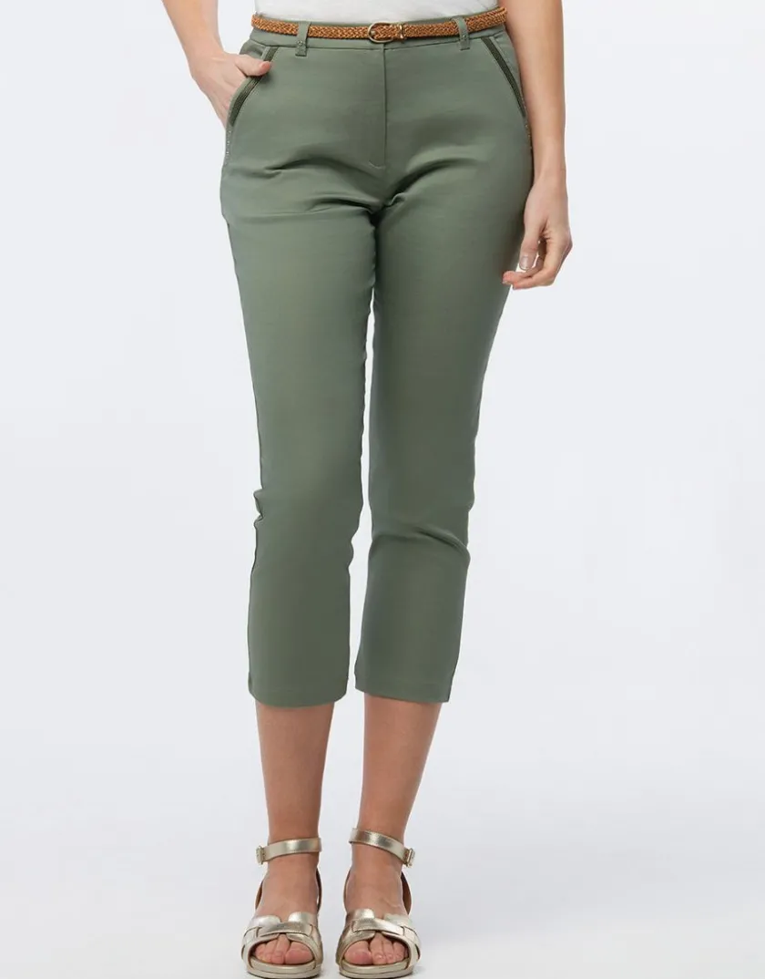 Sale Pantacourt chic kaki Pantacourts