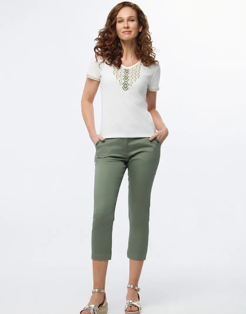 Sale Pantacourt chic kaki Pantacourts