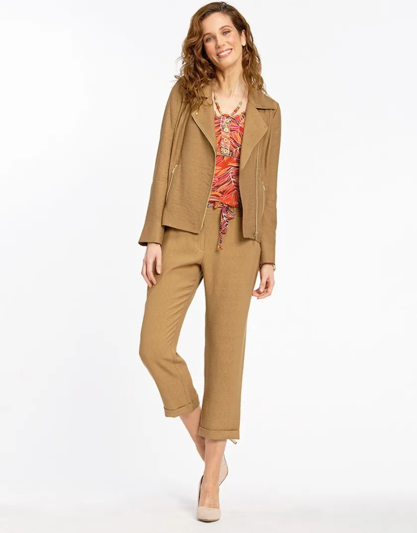 Discount Pantacourt chic marron Pantacourts|Pantalons