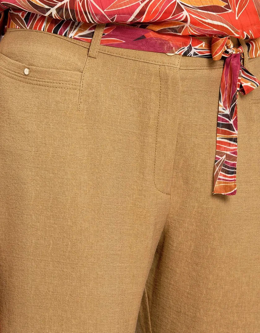 Discount Pantacourt chic marron Pantacourts|Pantalons
