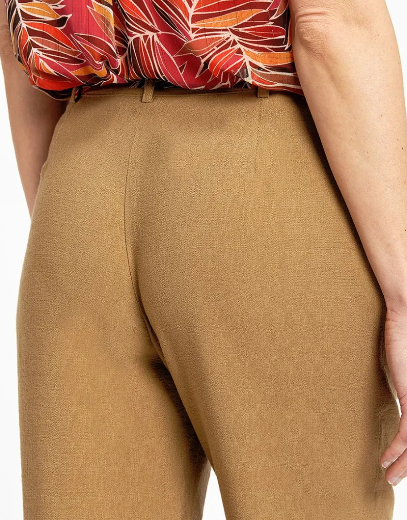 Discount Pantacourt chic marron Pantacourts|Pantalons