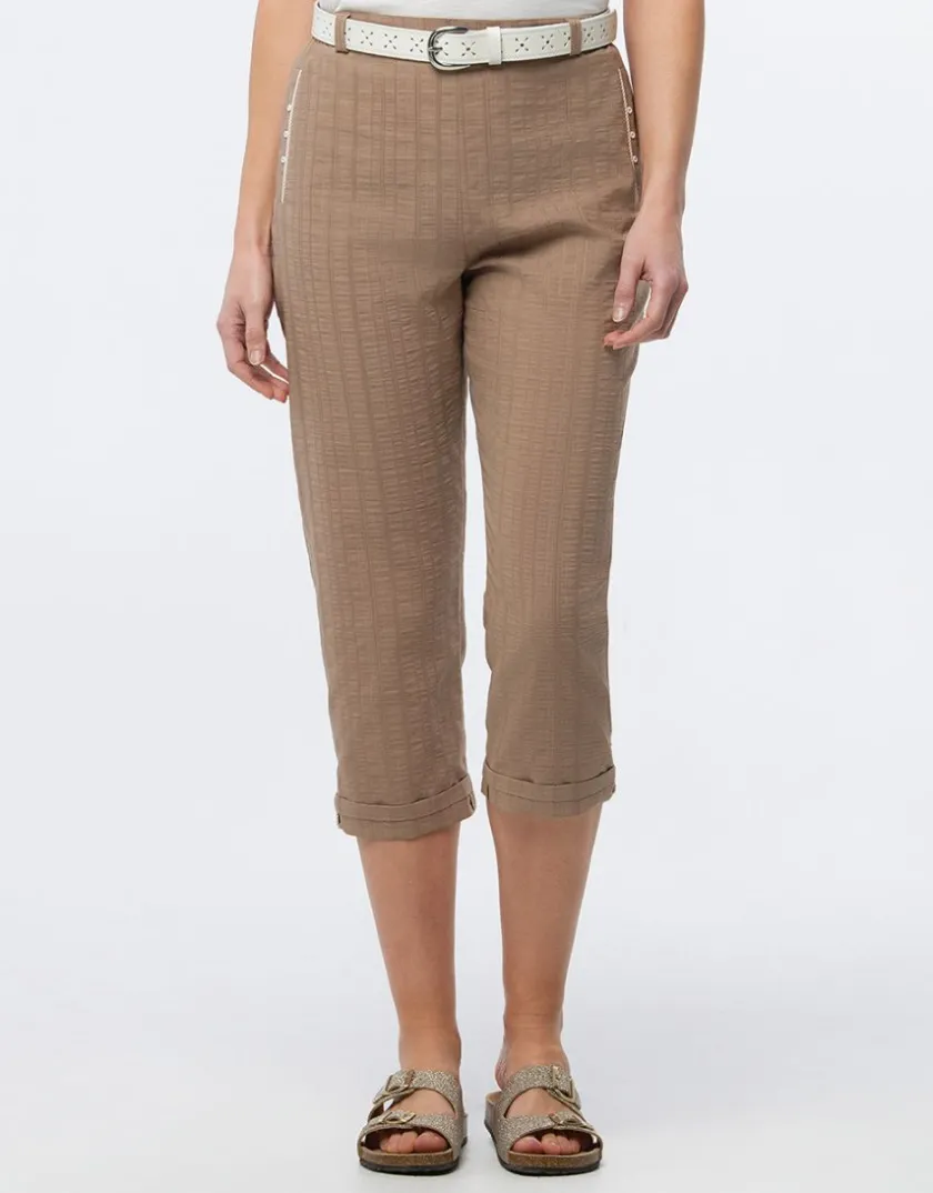 Online Pantacourt coton beige Pantacourts|Pantalons