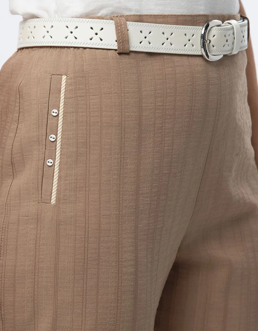 Online Pantacourt coton beige Pantacourts|Pantalons