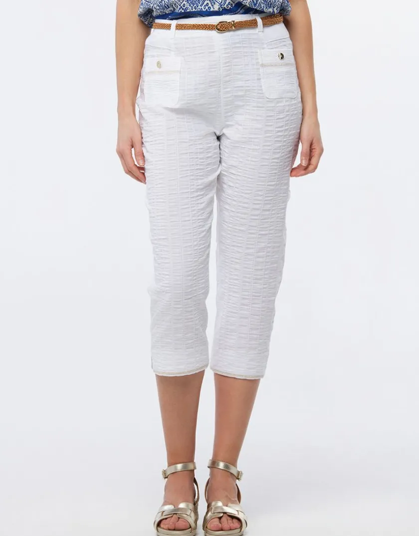 Online Pantacourt coton blanc Pantacourts|Pantalons