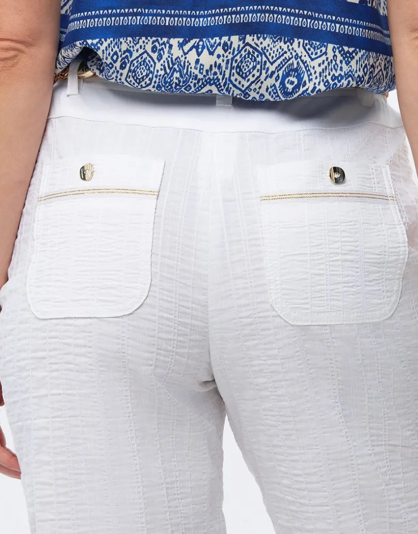 Online Pantacourt coton blanc Pantacourts|Pantalons
