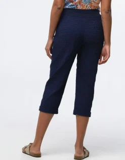 Sale Pantacourt coton marine Pantacourts|Pantalons