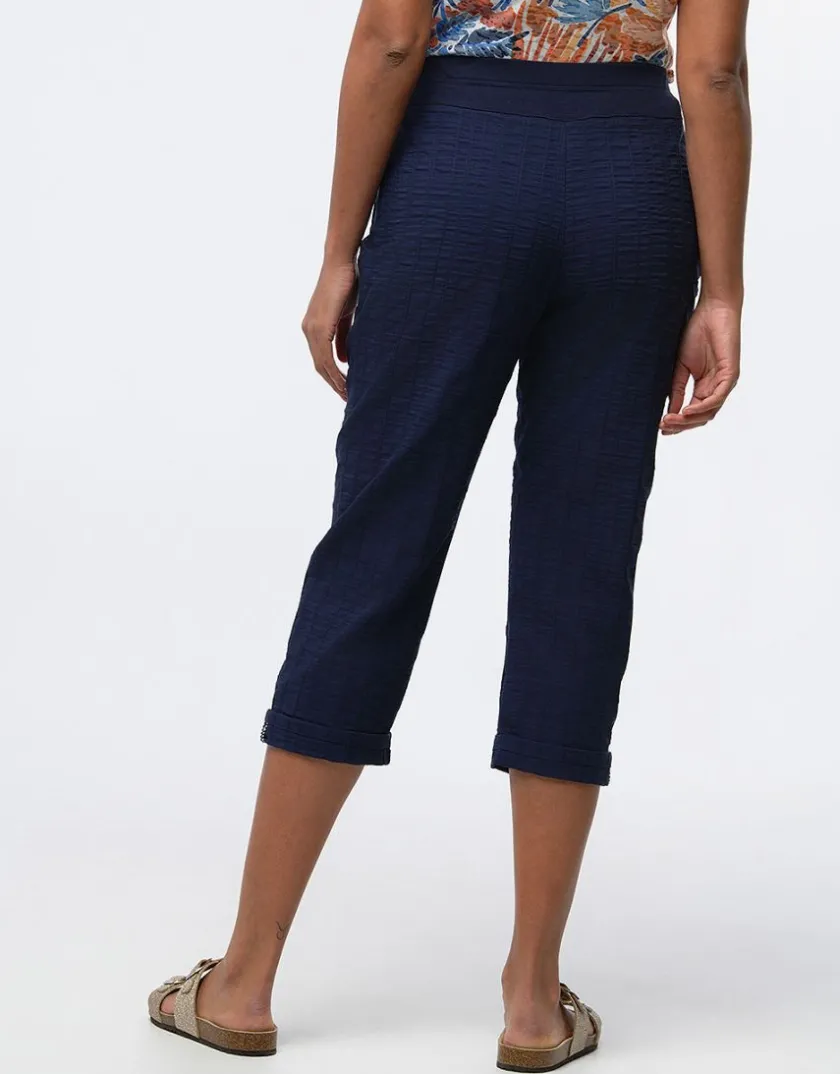 Sale Pantacourt coton marine Pantacourts|Pantalons