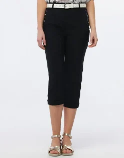 Discount Pantacourt coton noir Pantacourts|Pantalons