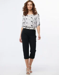 Discount Pantacourt coton noir Pantacourts|Pantalons