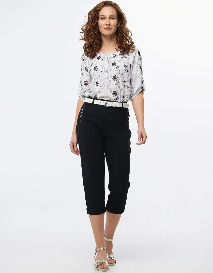 Discount Pantacourt coton noir Pantacourts|Pantalons