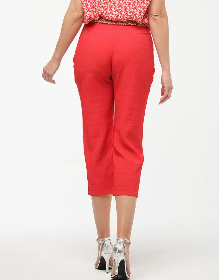 Discount Pantacourt droit rouge Pantacourts