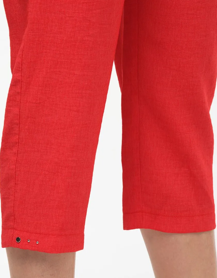 Discount Pantacourt droit rouge Pantacourts