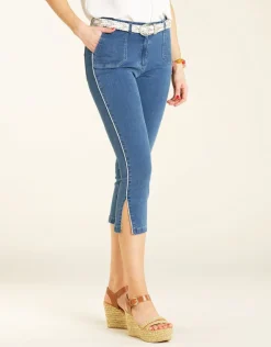 Sale Pantacourt en jean brut Pantacourts|Jeans