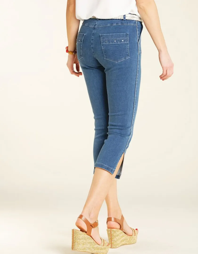 Sale Pantacourt en jean brut Pantacourts|Jeans