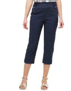 Outlet Pantacourt fluide bleu Pantacourts