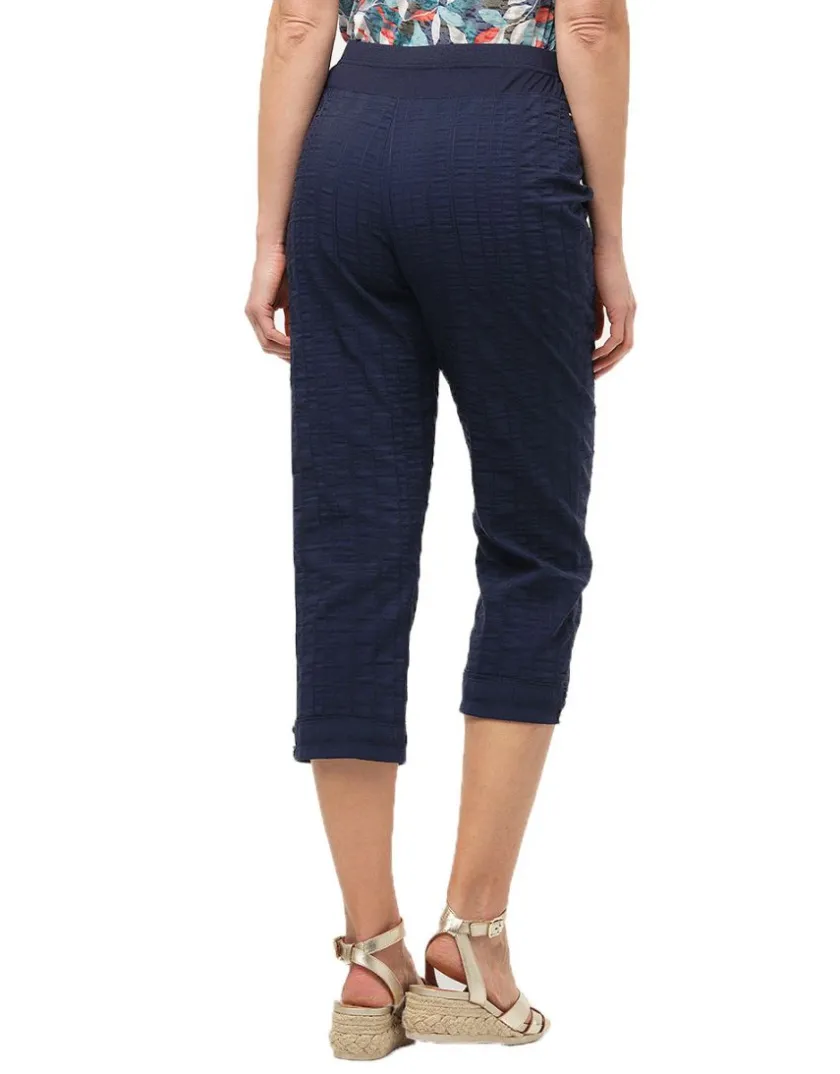 Outlet Pantacourt fluide bleu Pantacourts