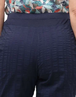 Outlet Pantacourt fluide bleu Pantacourts