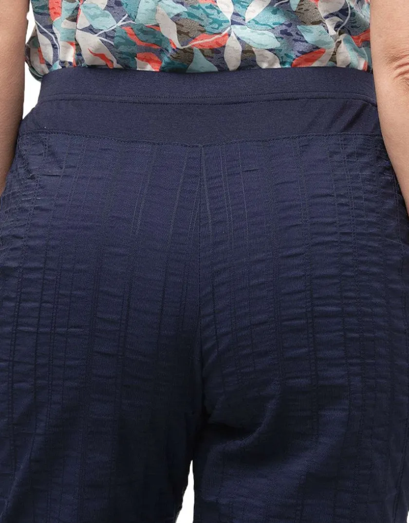 Outlet Pantacourt fluide bleu Pantacourts