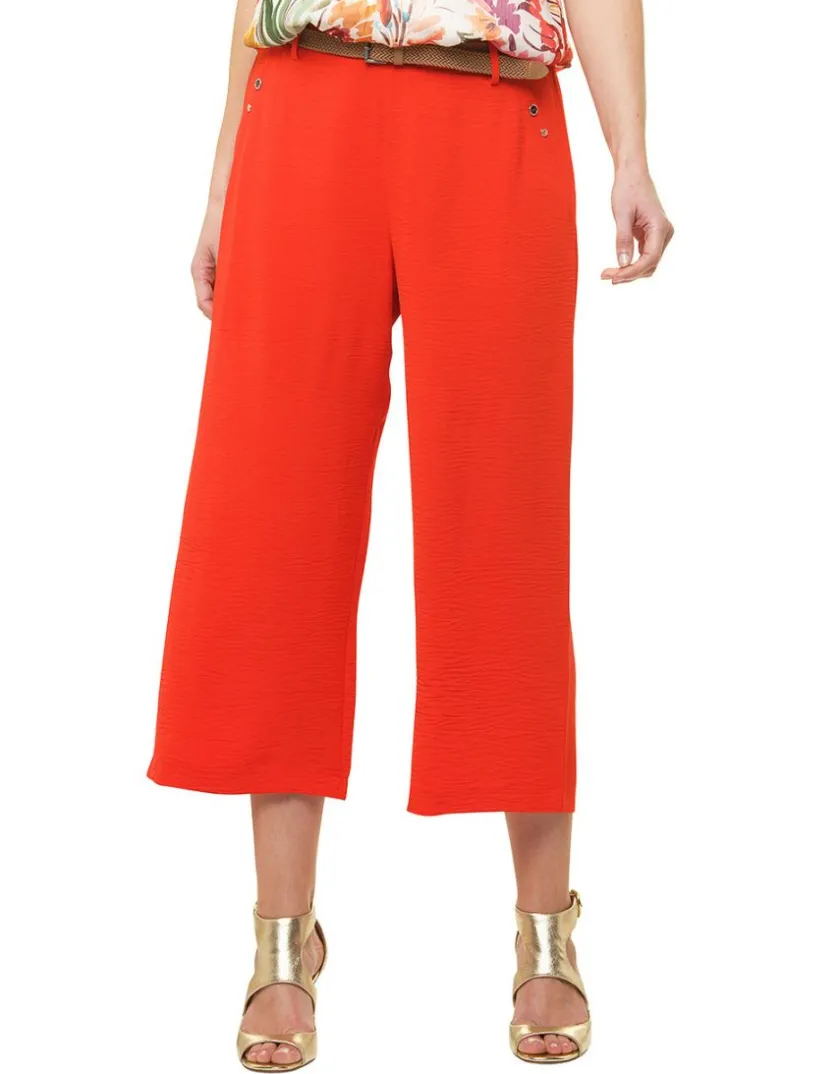 Clearance Pantacourt fluide orange Pantacourts
