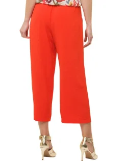 Clearance Pantacourt fluide orange Pantacourts