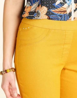 Discount Pantacourt jegging jaune Pantacourts