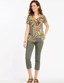 Best Pantacourt kaki stretch Pantacourts|Pantalons