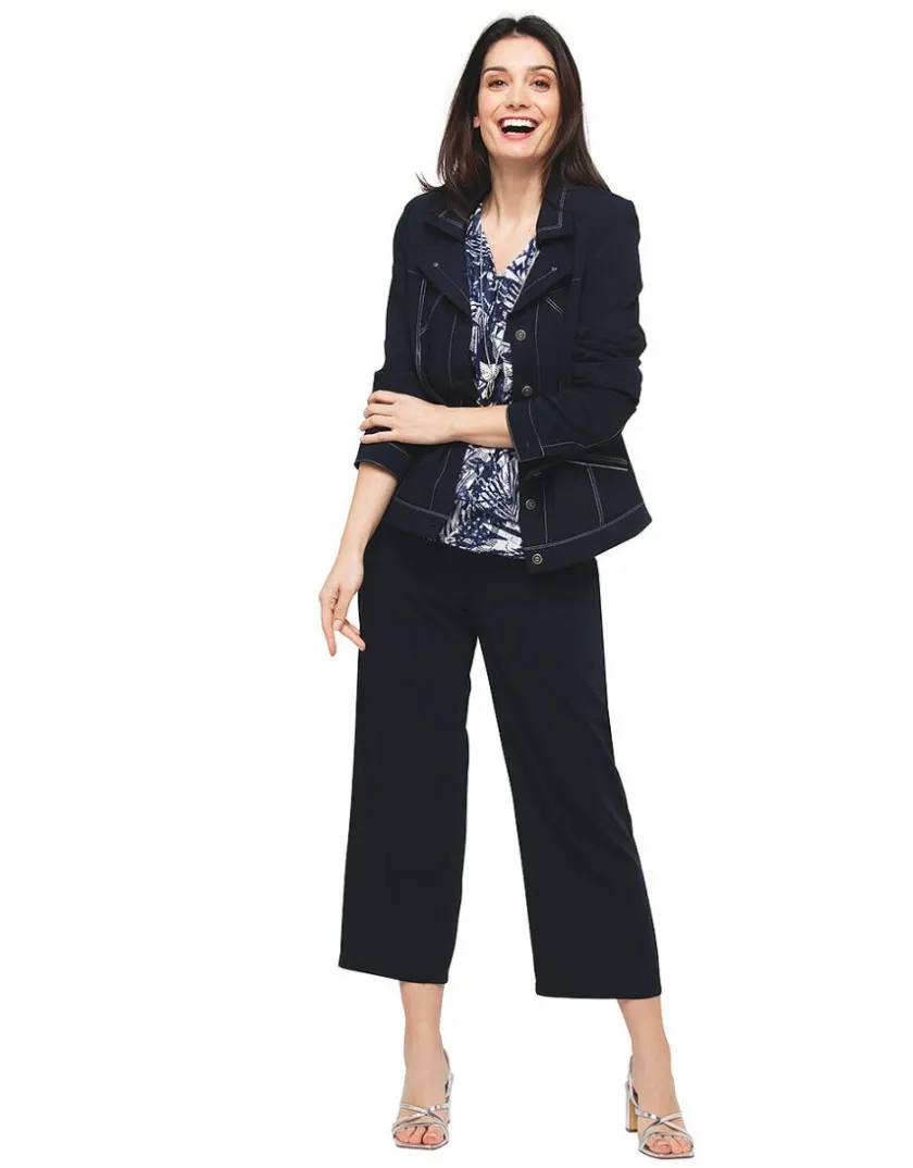 Outlet Pantacourt large bleu Pantacourts