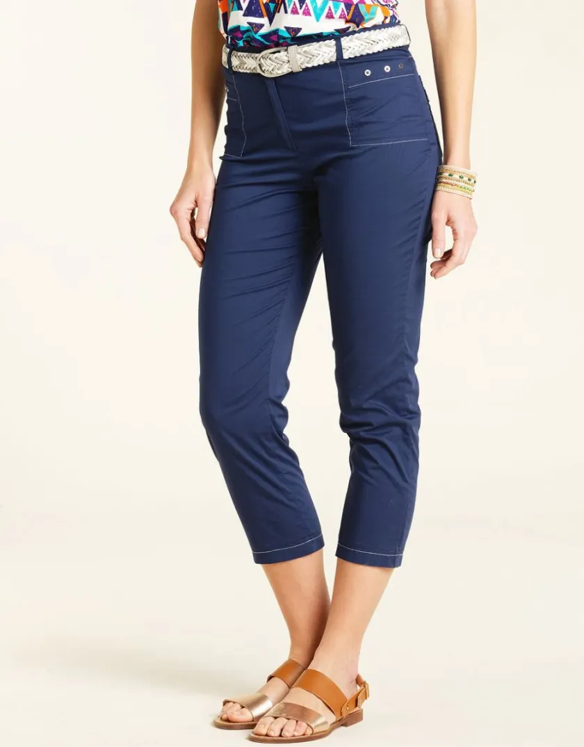 Online Pantacourt léger marine Pantalons|Pantacourts