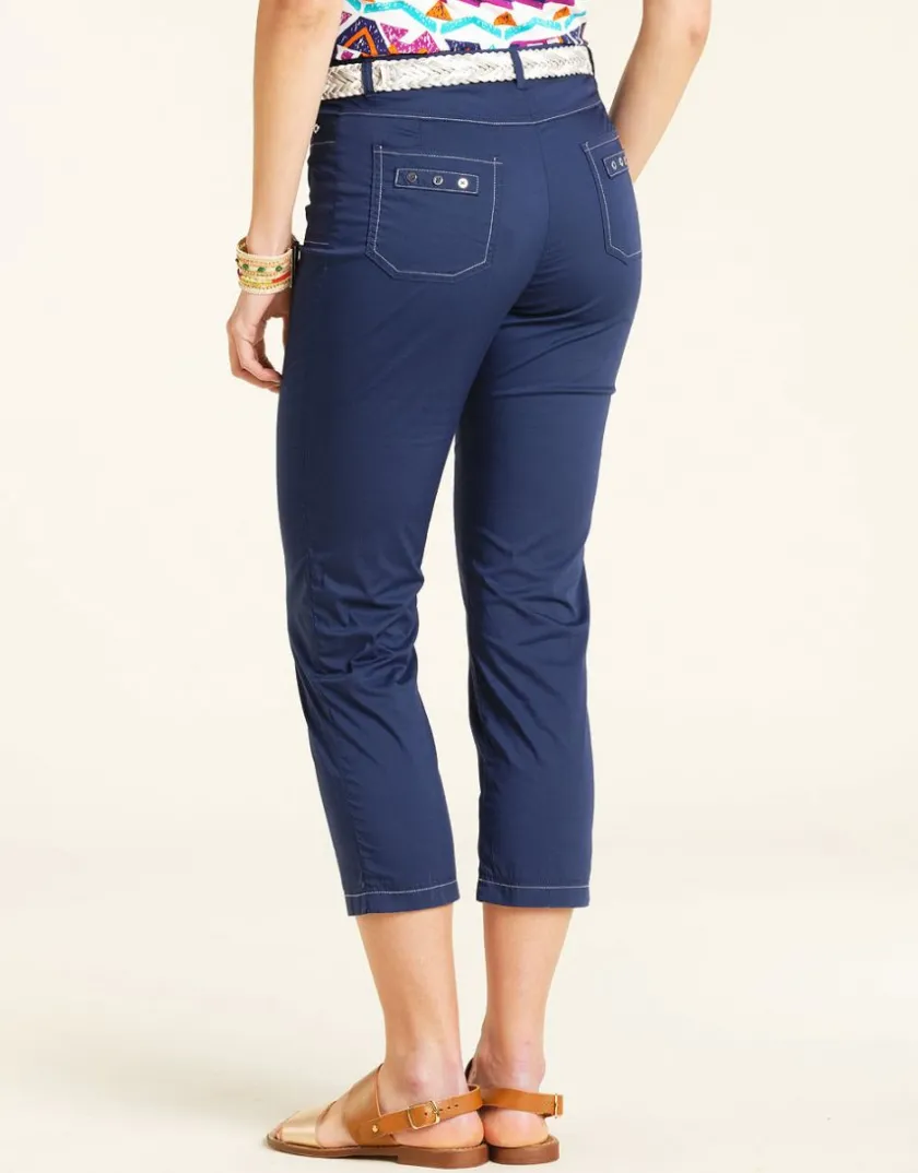 Online Pantacourt léger marine Pantalons|Pantacourts
