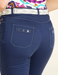 Online Pantacourt léger marine Pantalons|Pantacourts