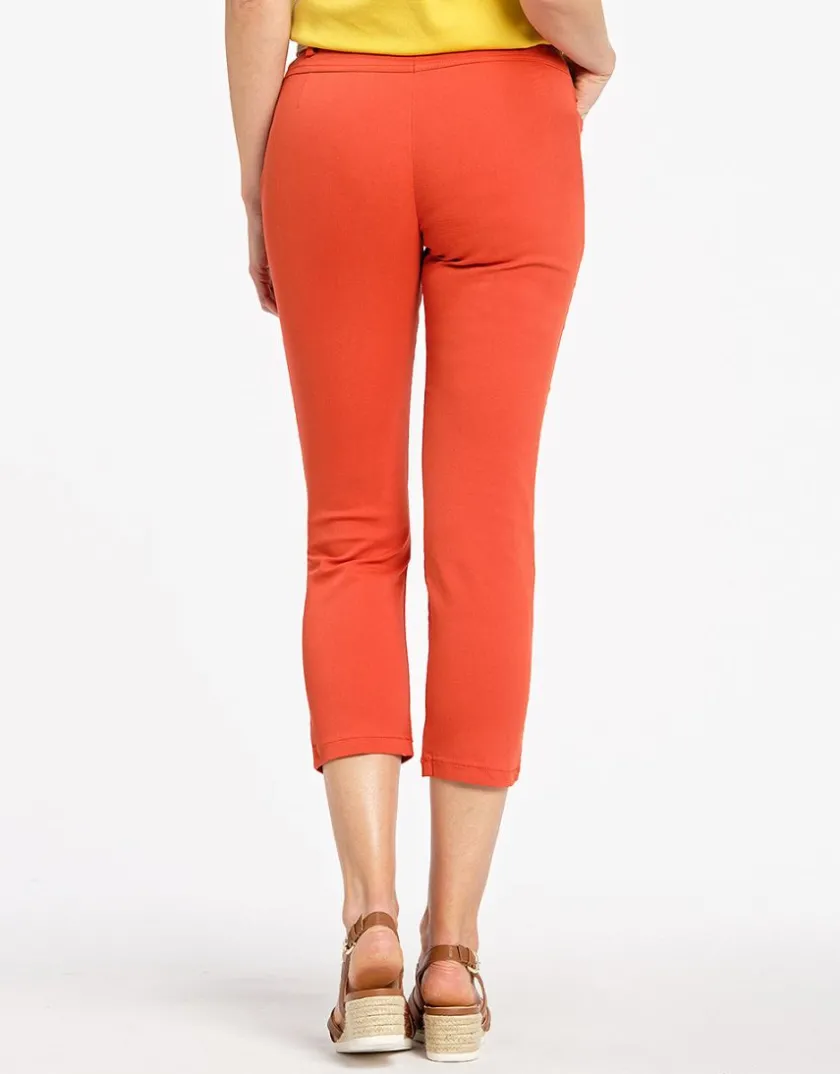 Sale Pantacourt rouge stretch Pantacourts