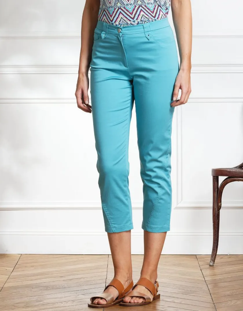 Best Pantacourt stretch bleu Pantacourts