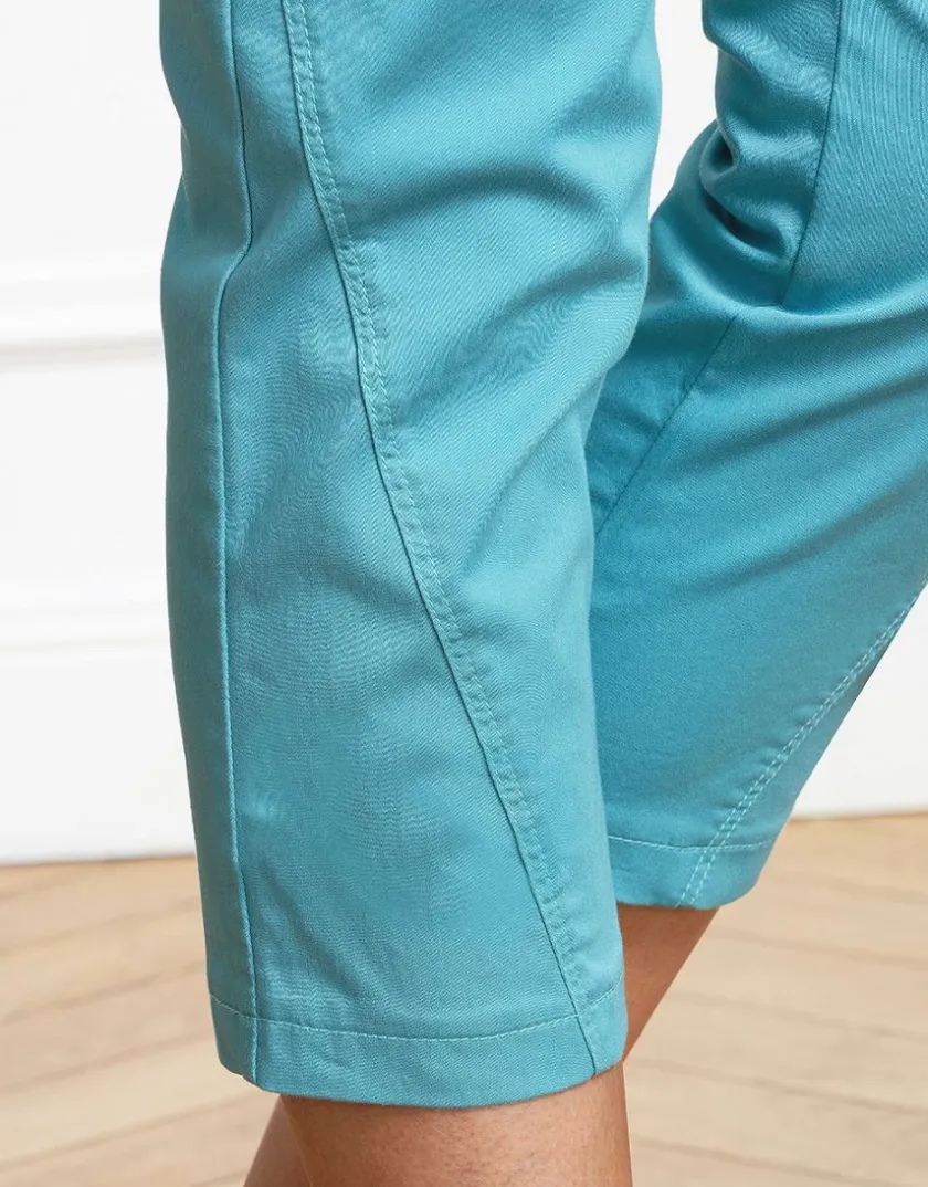 Best Pantacourt stretch bleu Pantacourts