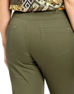 Sale Pantacourt stretch kaki Pantacourts|Pantalons