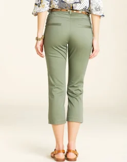 New Pantacourt stretch kaki Pantacourts|Pantalons