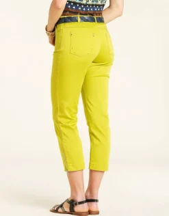 Sale Pantacourt stretch vert Pantacourts