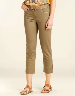 Hot Pantacourt taupe coton Pantacourts