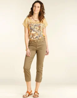 Hot Pantacourt taupe coton Pantacourts
