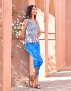 Fashion Pantacourt ville bleu Pantacourts
