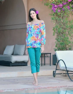 Fashion Pantacourt ville vert Pantacourts