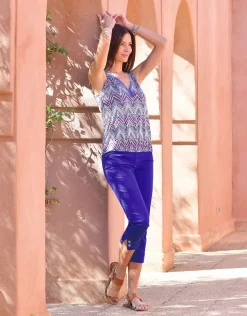 Discount Pantacourt ville violet Pantacourts