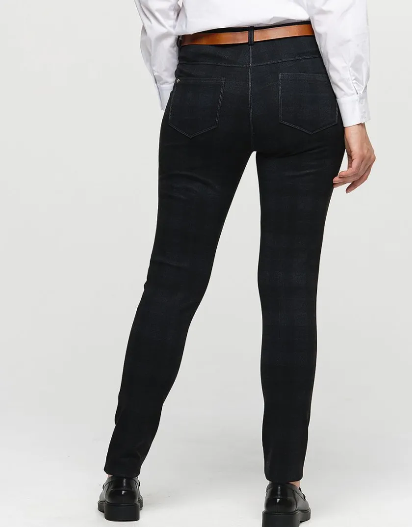 New Pantalon à carreaux gris Slims|Pantalons